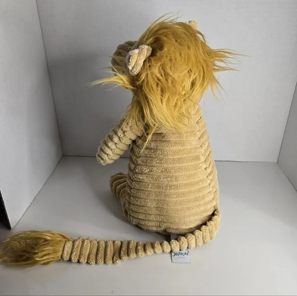 Jellycat London Cordy Roy Lion 16" Plush Ribbed Corduroy Lovey Stuffed Animal - Picture 3 of 5